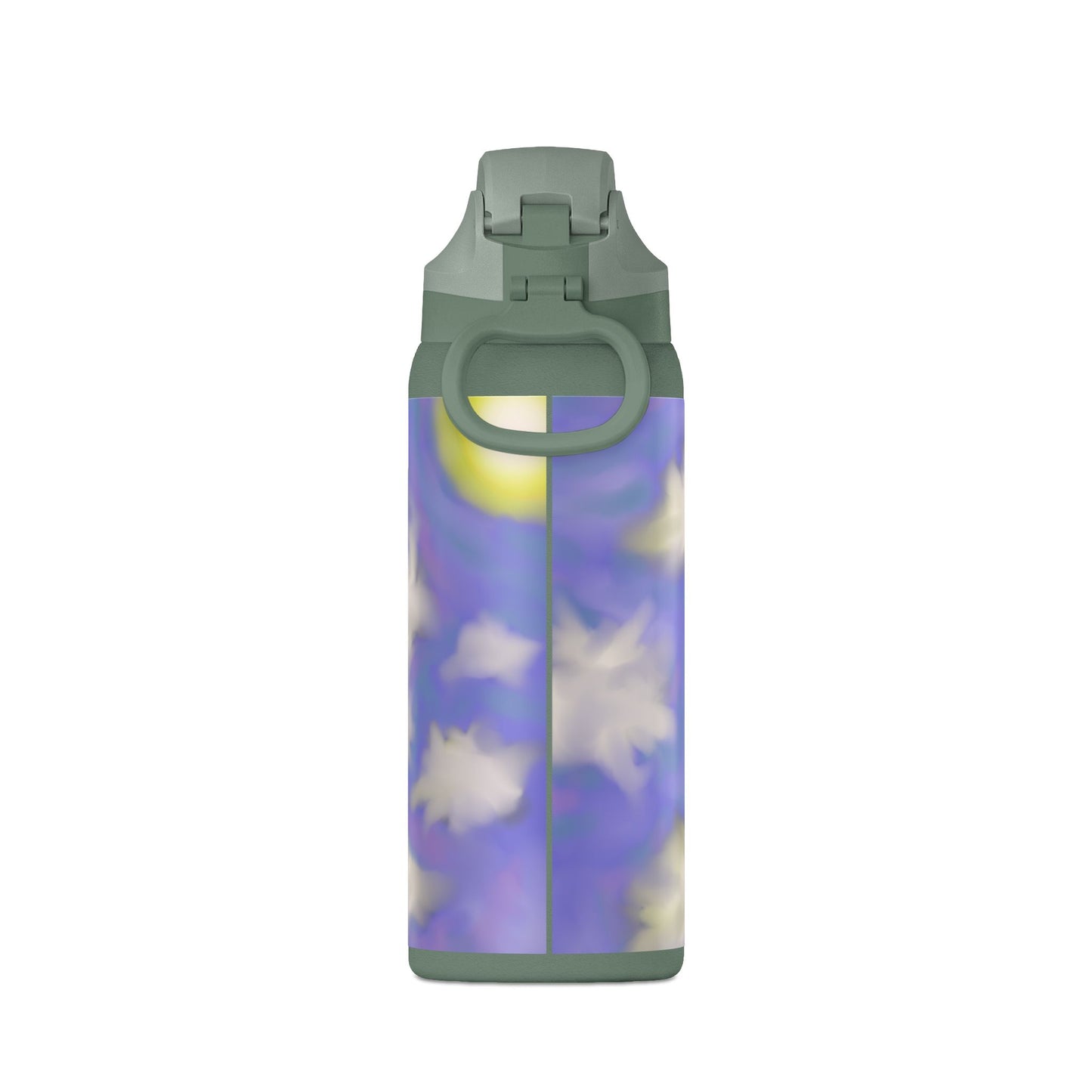 32oz Insulated Water Bottle — Dreamy Lavender Cloud Design
