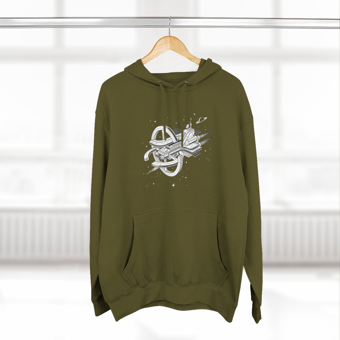 Hoodie — Space Station Sketch Pullover