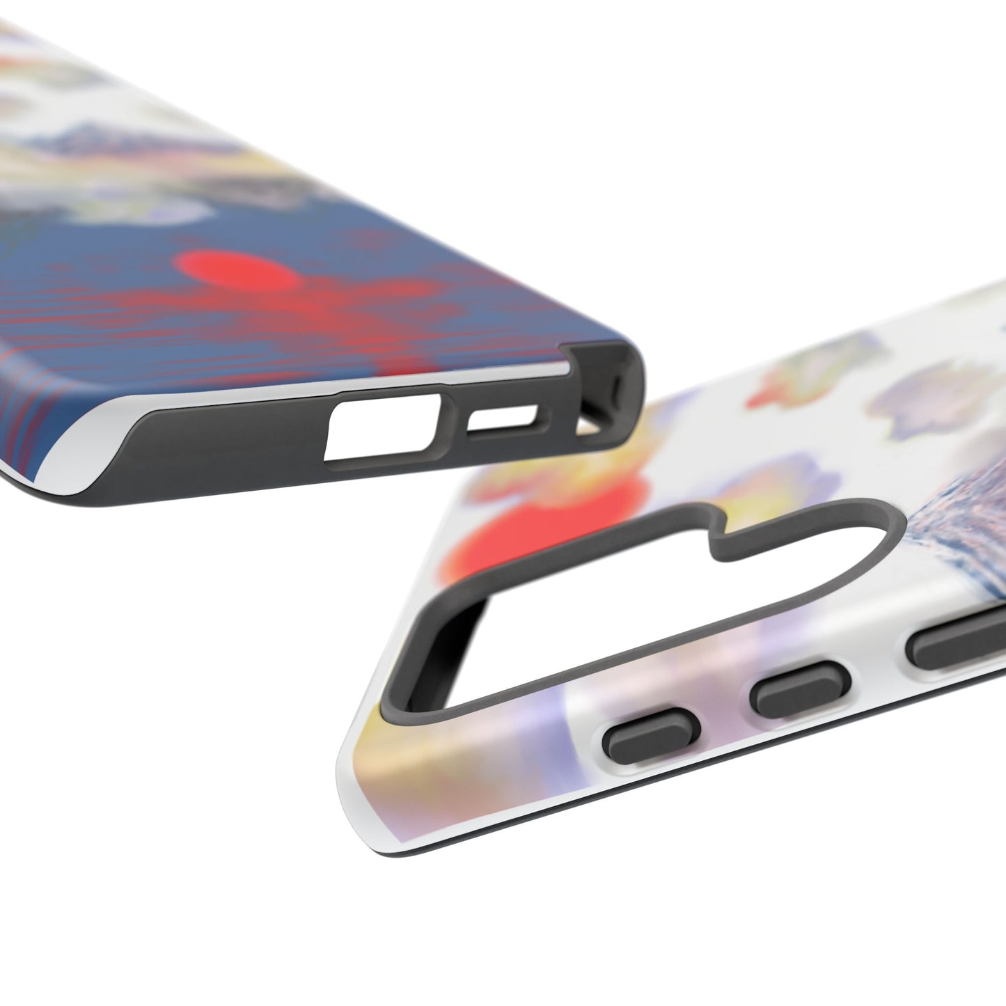 Phone Case — Misty Mountain Sunrise with Red Sun Reflection