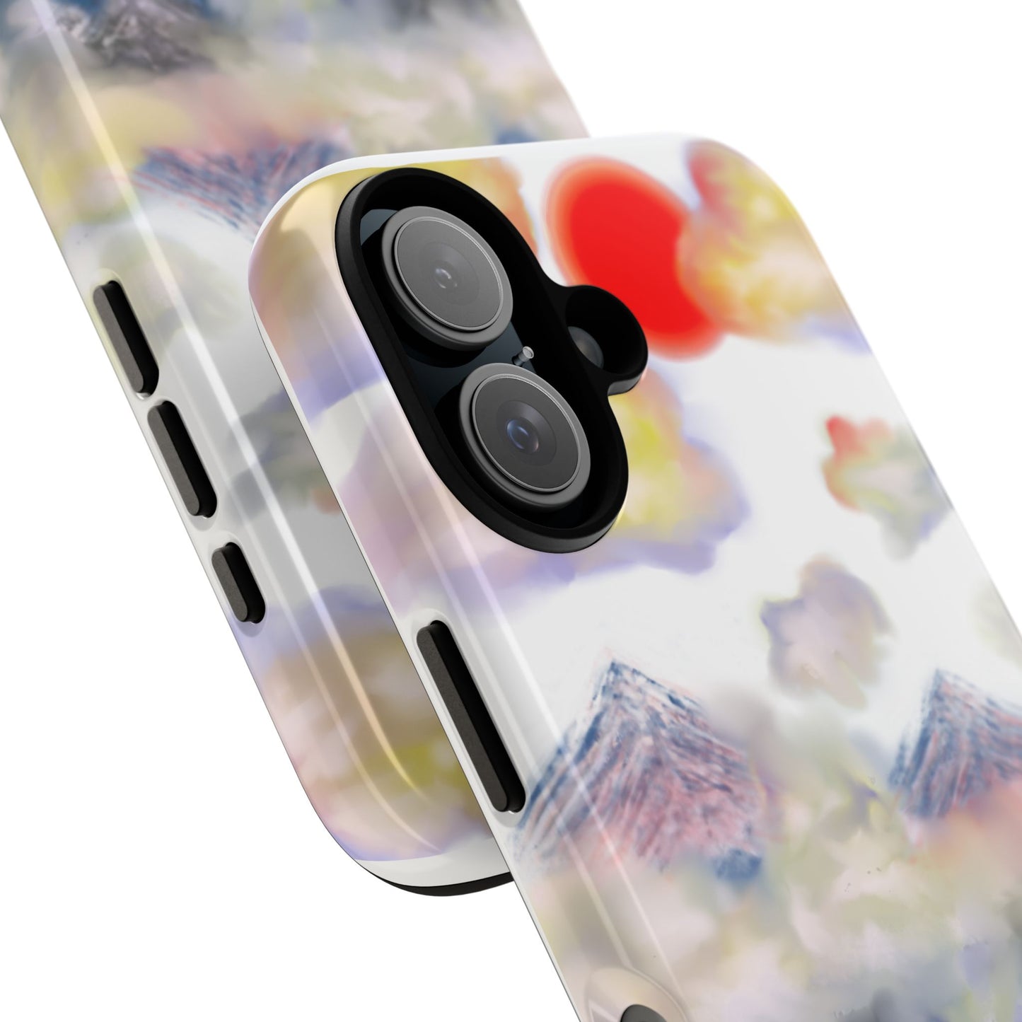 Phone Case — Misty Mountain Sunrise with Red Sun Reflection