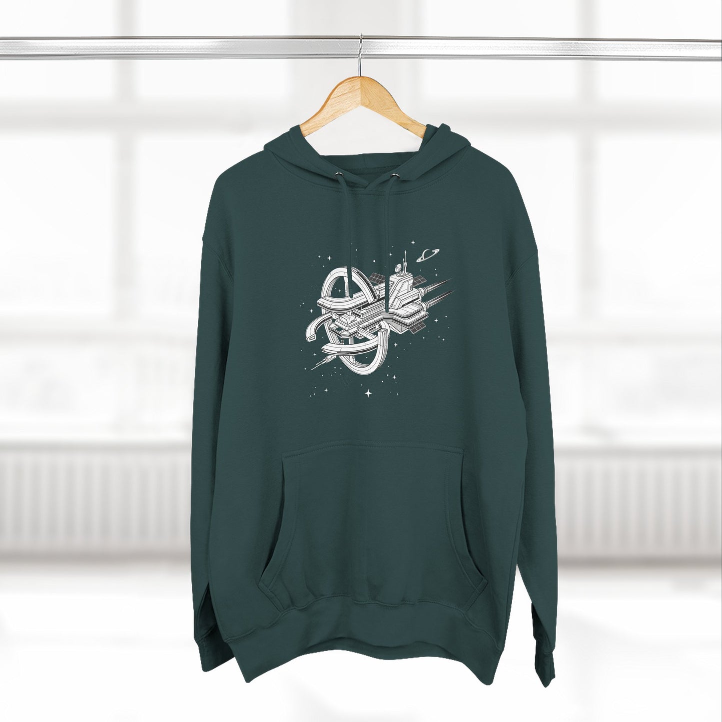 Hoodie — Space Station Sketch Pullover
