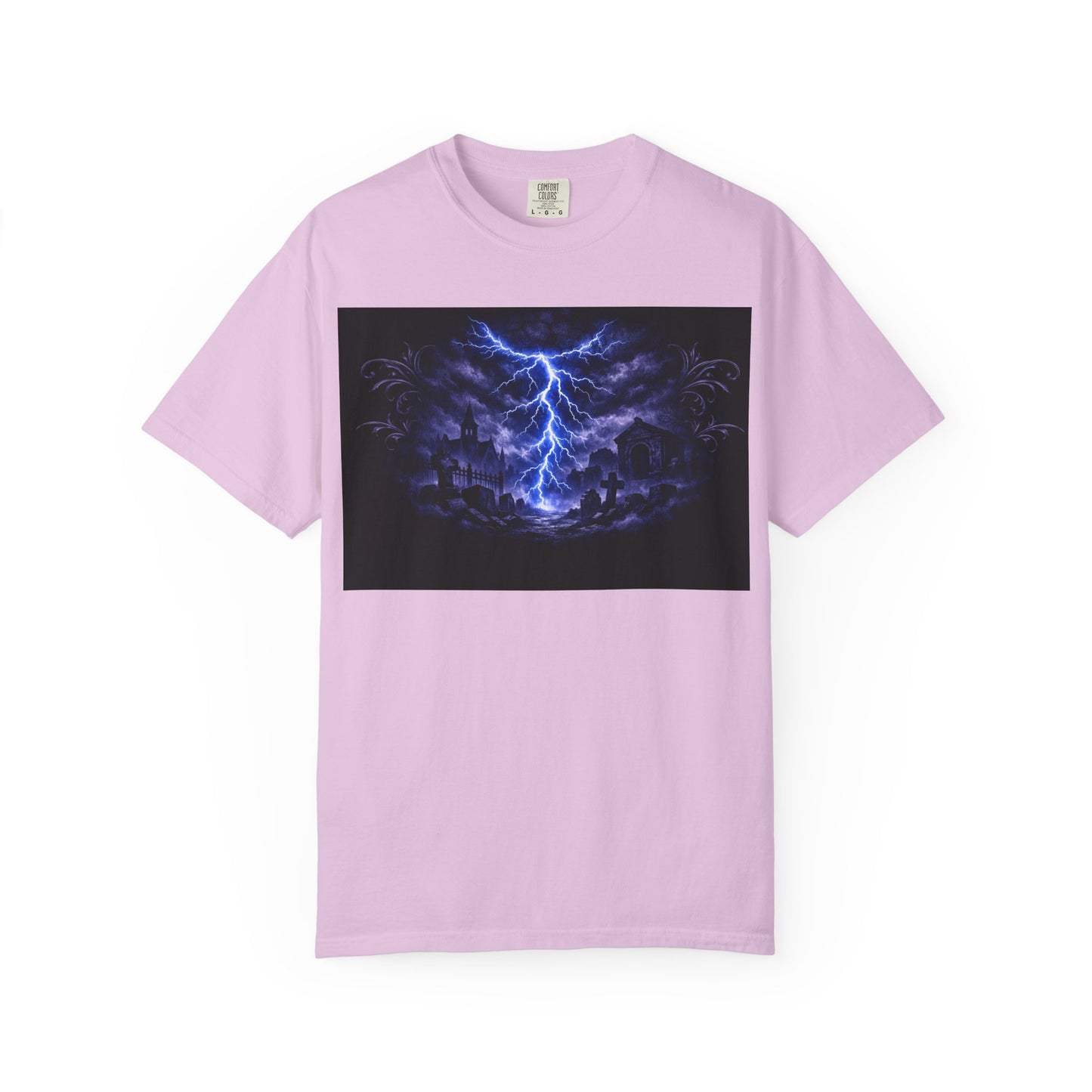 Lightning Storm Graphic T-Shirt — Gothic Nightscape Tee