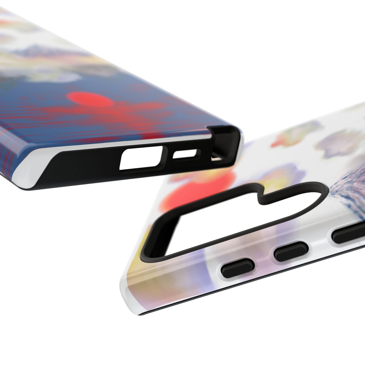 Phone Case — Misty Mountain Sunrise with Red Sun Reflection