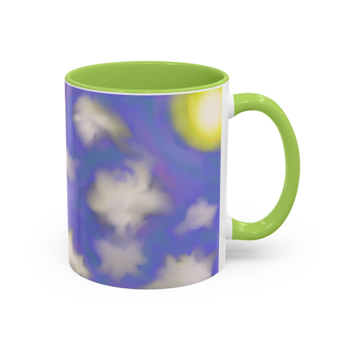 Cloudscape Accent Coffee Mug — Dreamy Purple Sky Design (11/15oz)