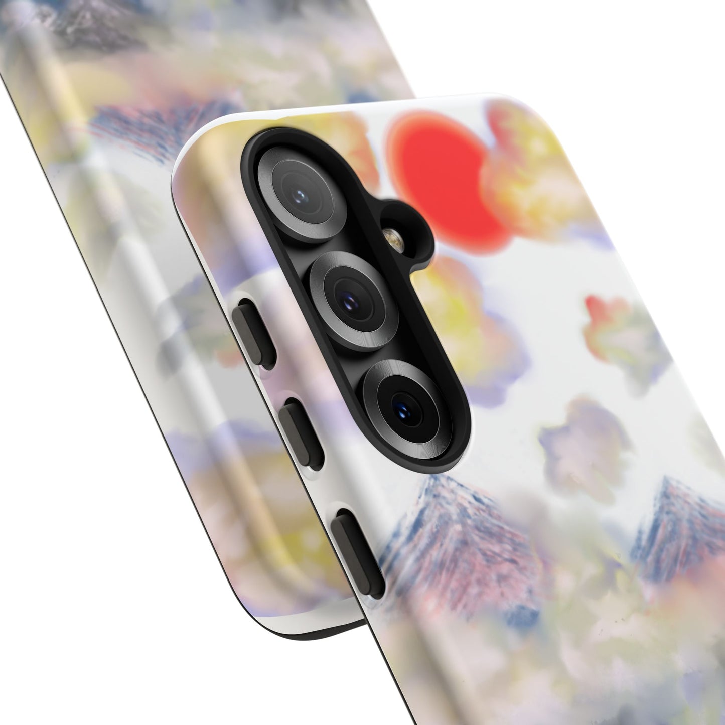 Phone Case — Misty Mountain Sunrise with Red Sun Reflection