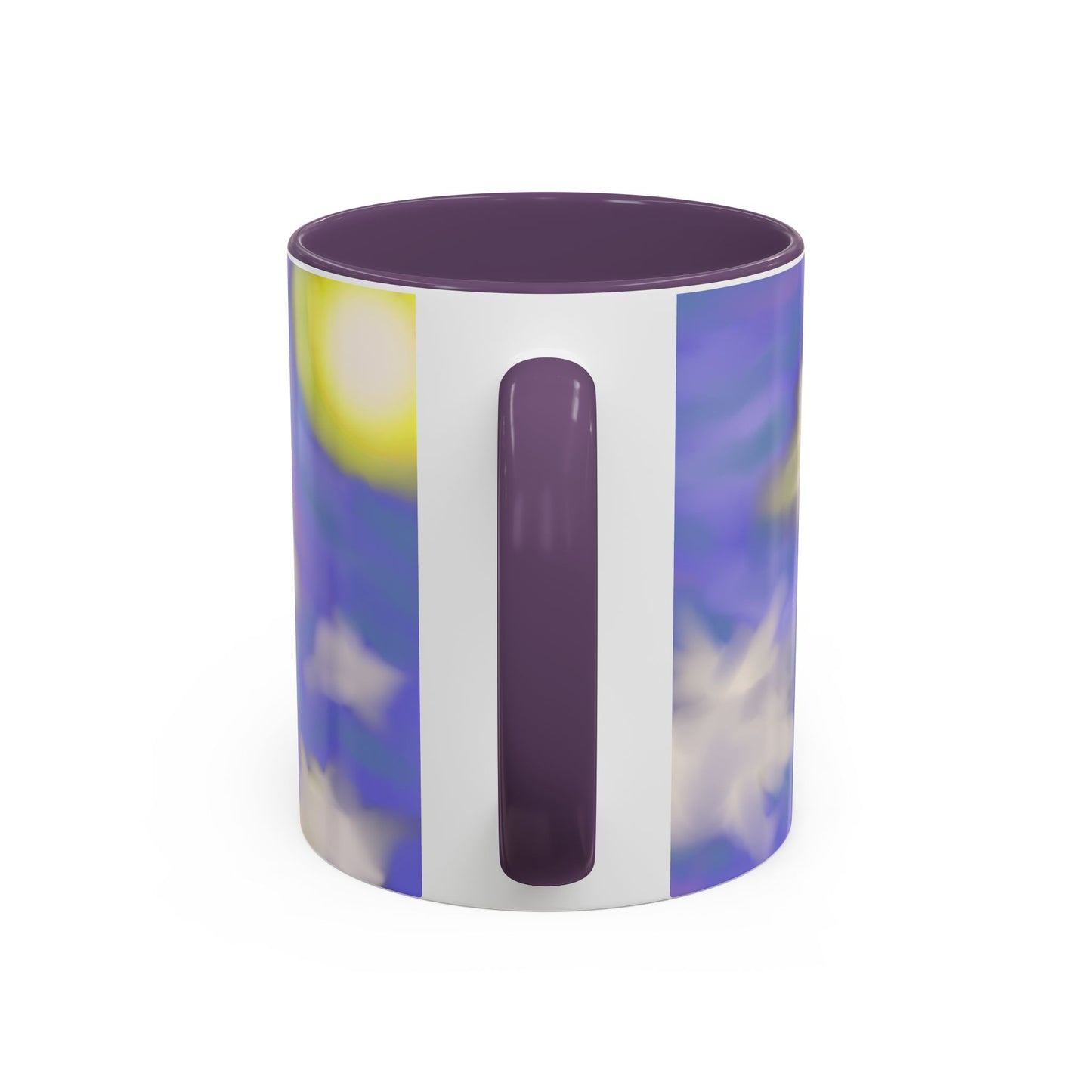 Cloudscape Accent Coffee Mug — Dreamy Purple Sky Design (11/15oz)