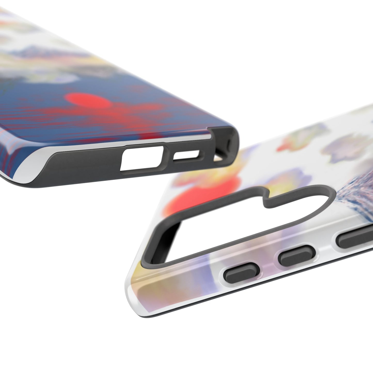 Phone Case — Misty Mountain Sunrise with Red Sun Reflection