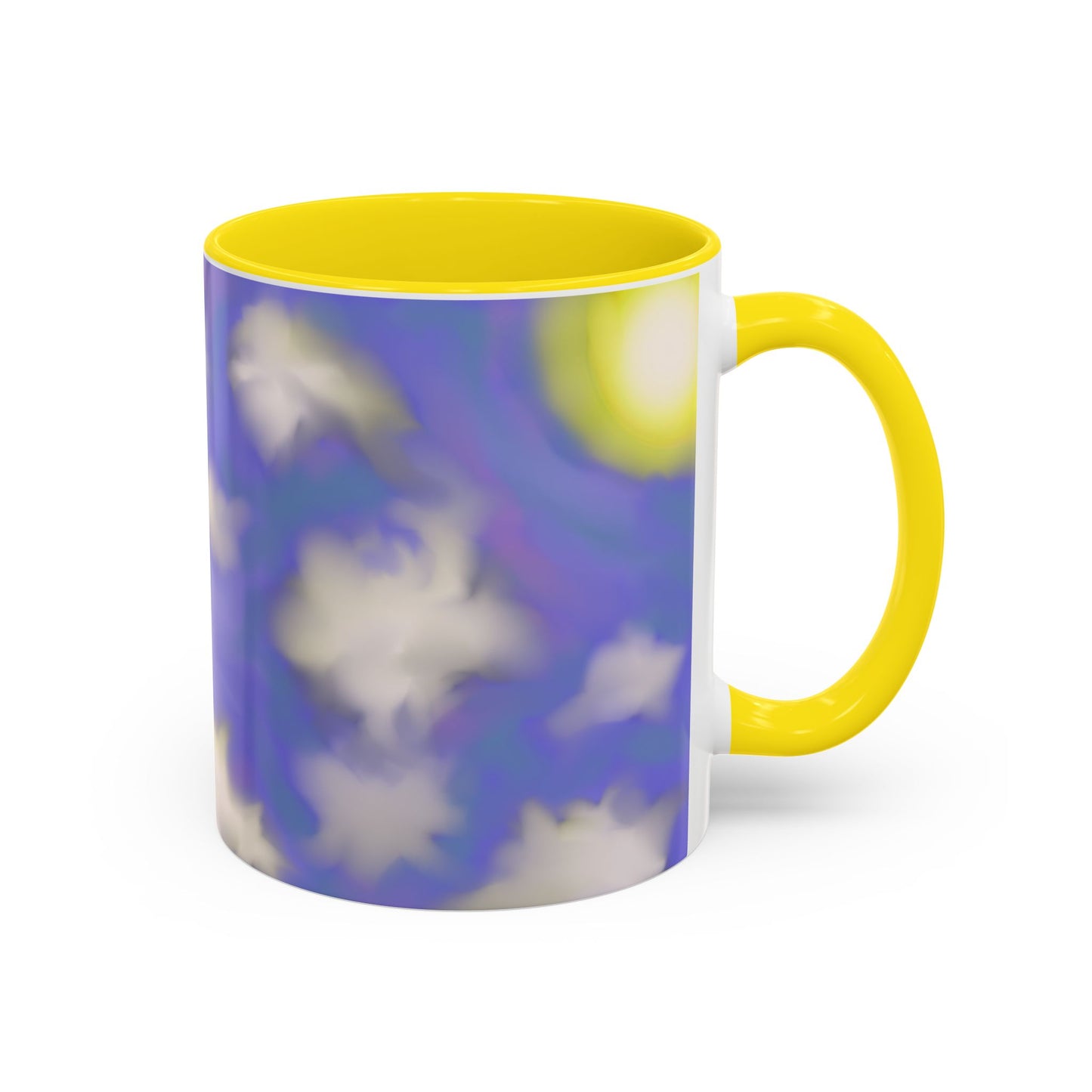 Cloudscape Accent Coffee Mug — Dreamy Purple Sky Design (11/15oz)