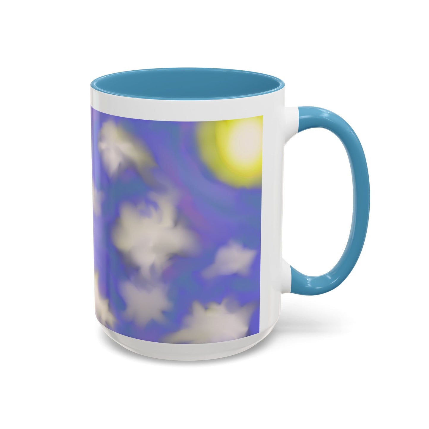 Cloudscape Accent Coffee Mug — Dreamy Purple Sky Design (11/15oz)