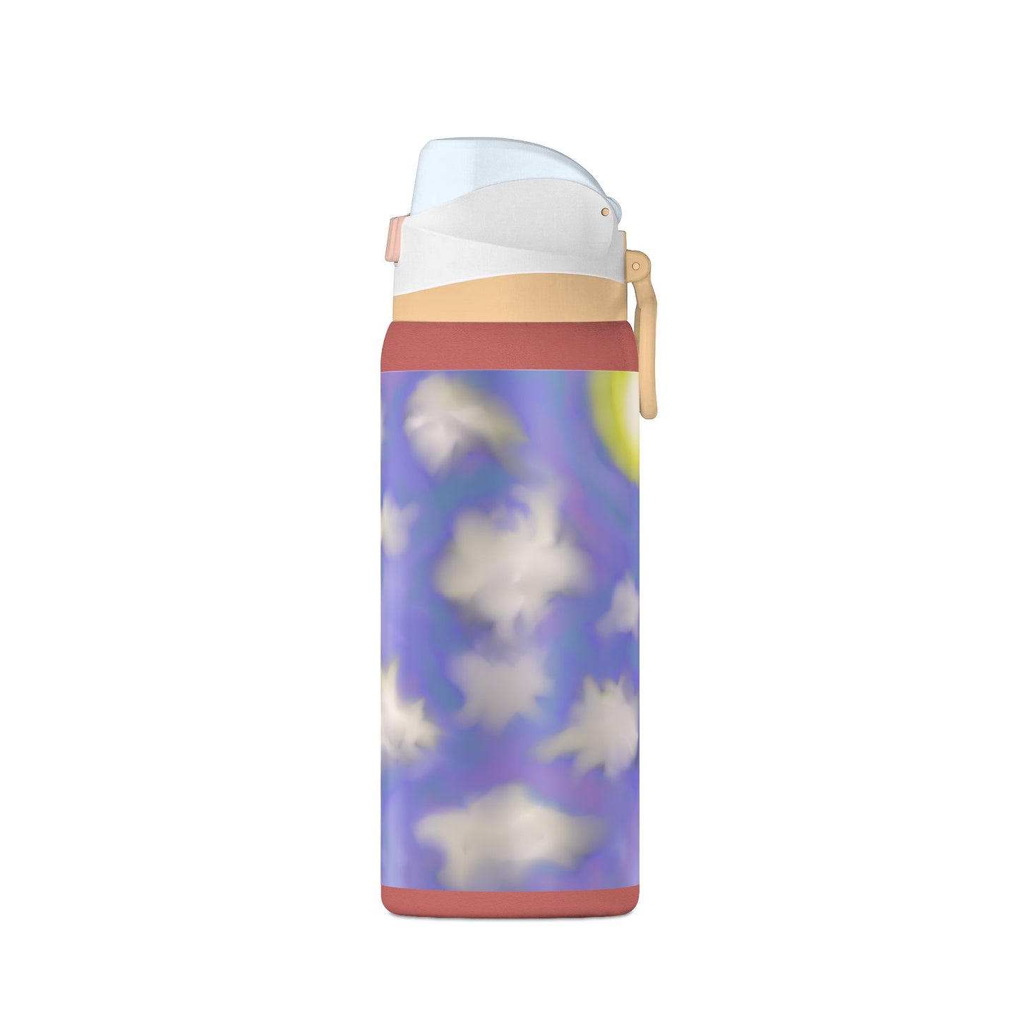 32oz Insulated Water Bottle — Dreamy Lavender Cloud Design