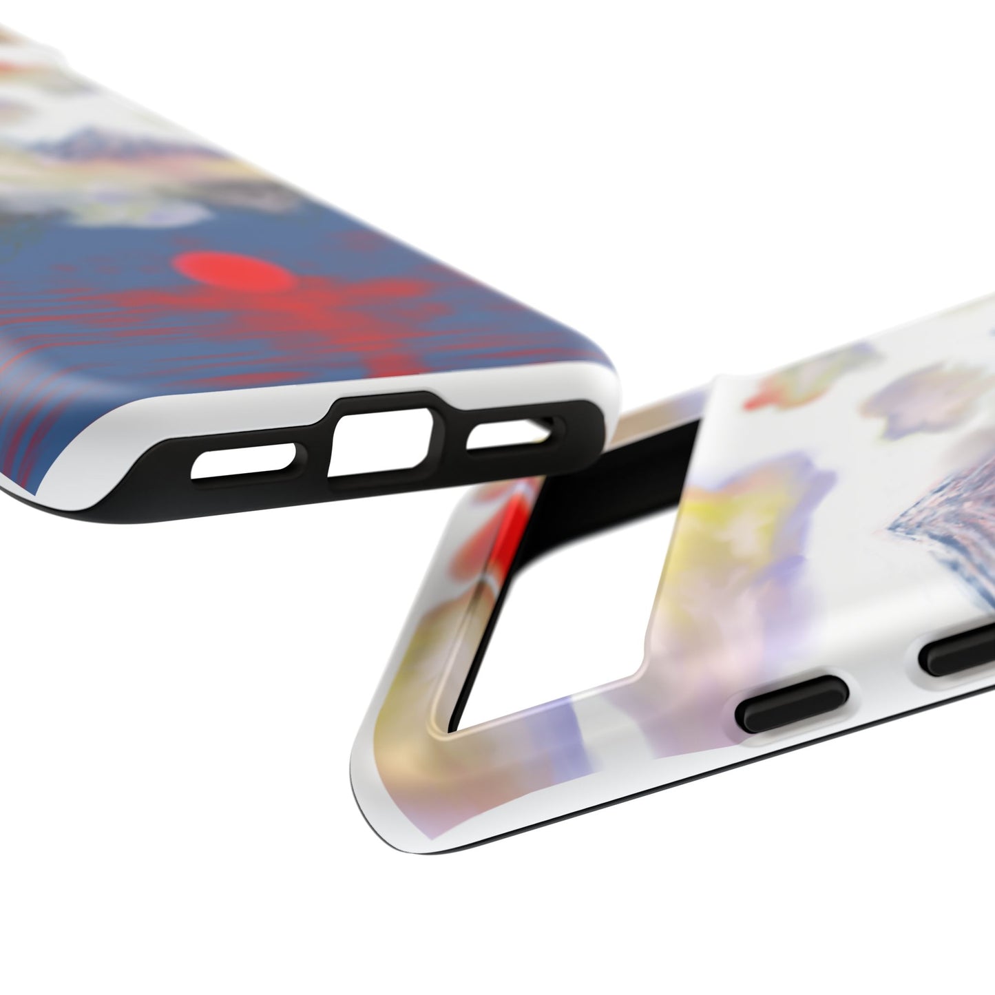 Phone Case — Misty Mountain Sunrise with Red Sun Reflection