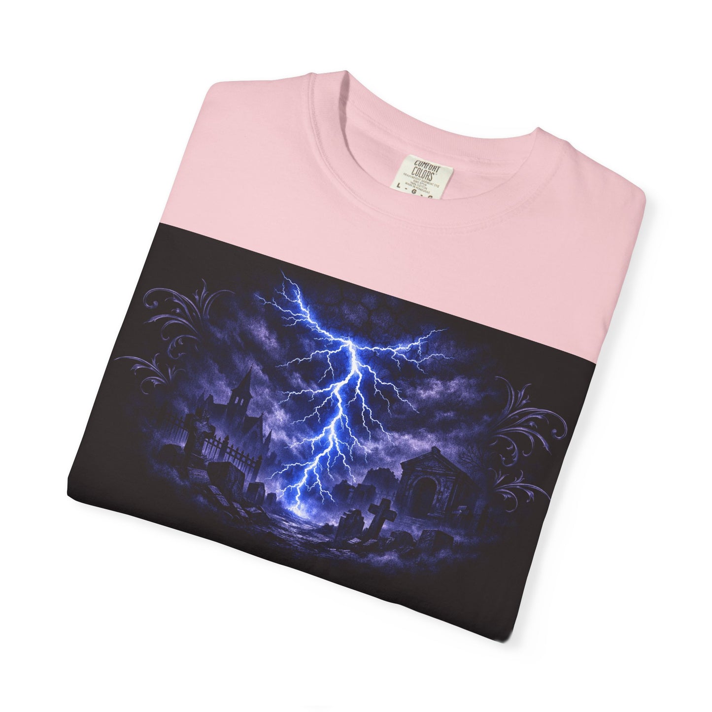 Lightning Storm Graphic T-Shirt — Gothic Nightscape Tee