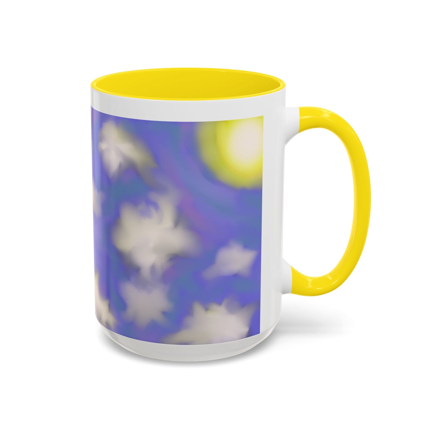 Cloudscape Accent Coffee Mug — Dreamy Purple Sky Design (11/15oz)