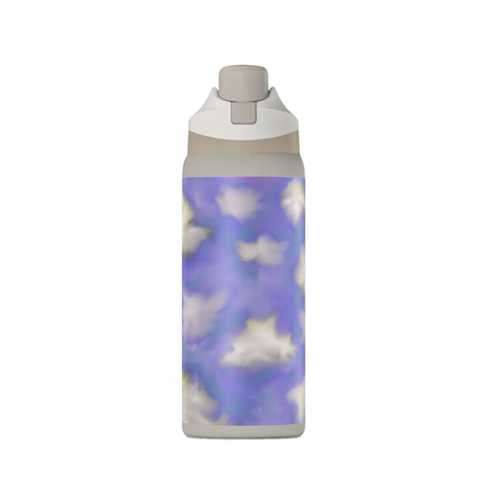 32oz Insulated Water Bottle — Dreamy Lavender Cloud Design