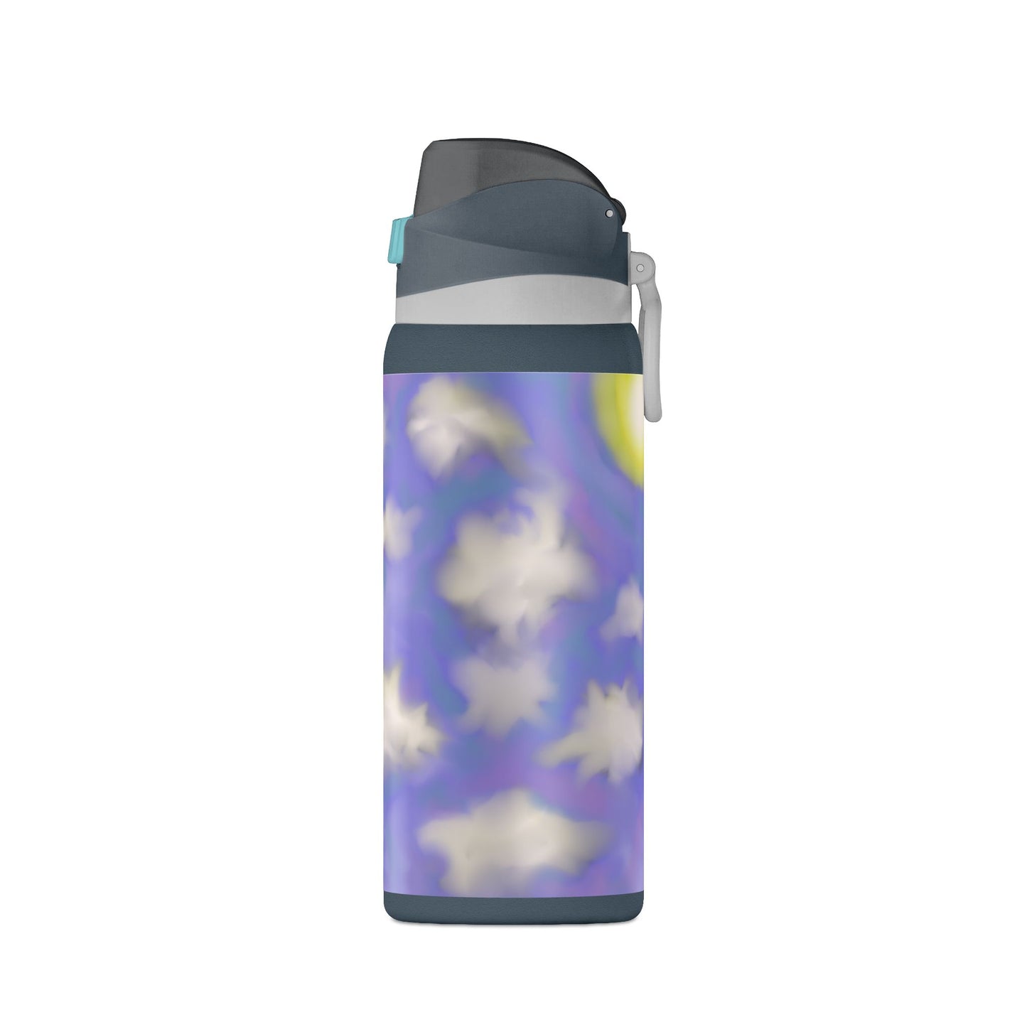 32oz Insulated Water Bottle — Dreamy Lavender Cloud Design