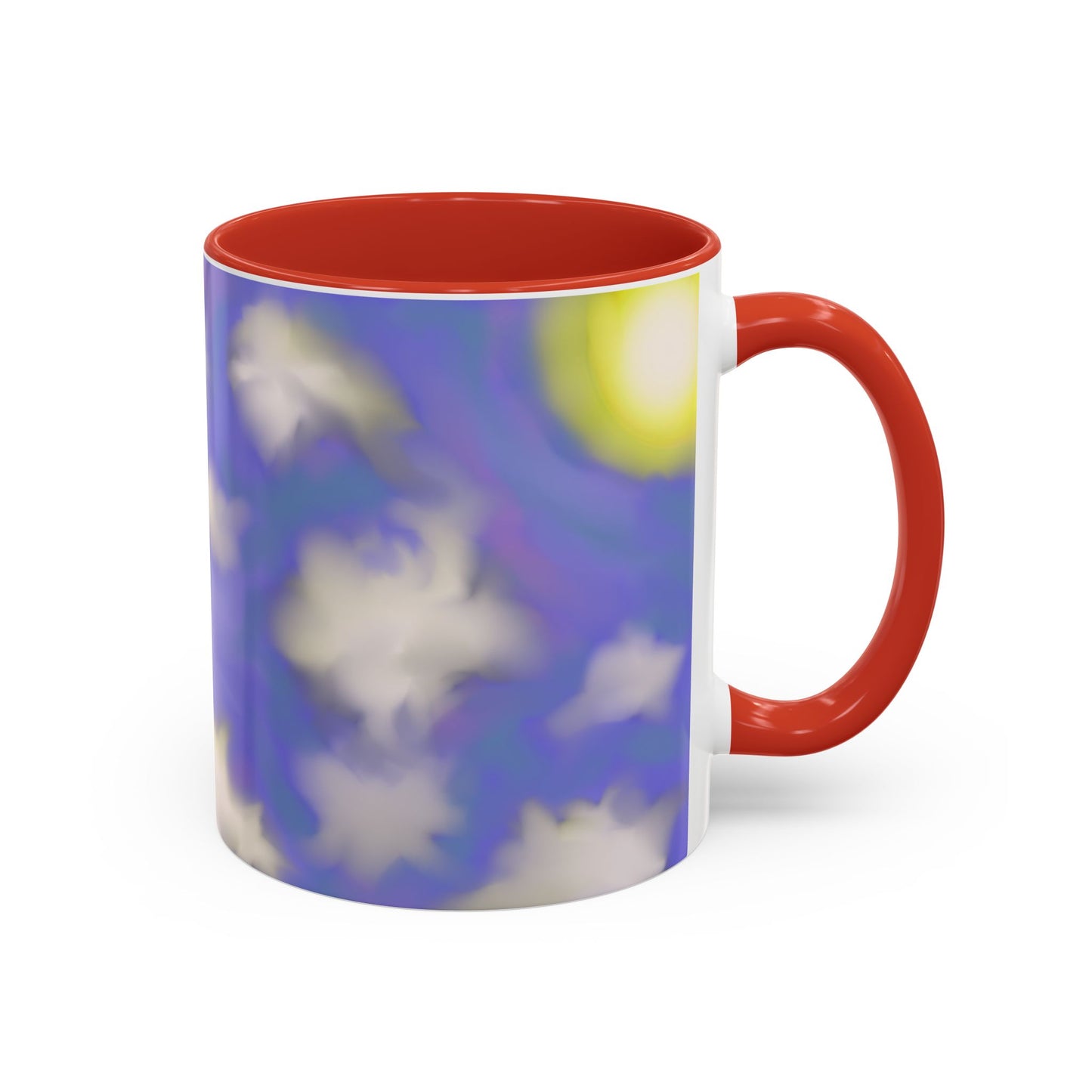 Cloudscape Accent Coffee Mug — Dreamy Purple Sky Design (11/15oz)