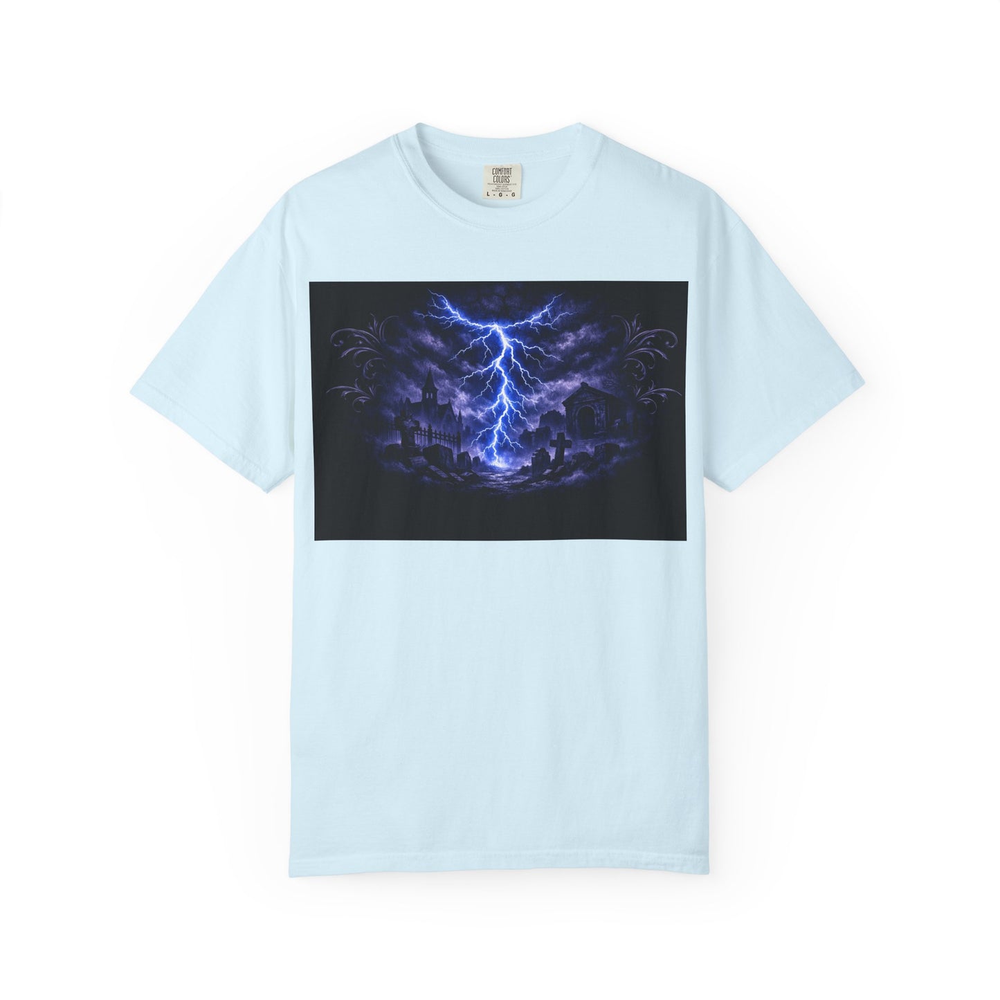 Lightning Storm Graphic T-Shirt — Gothic Nightscape Tee