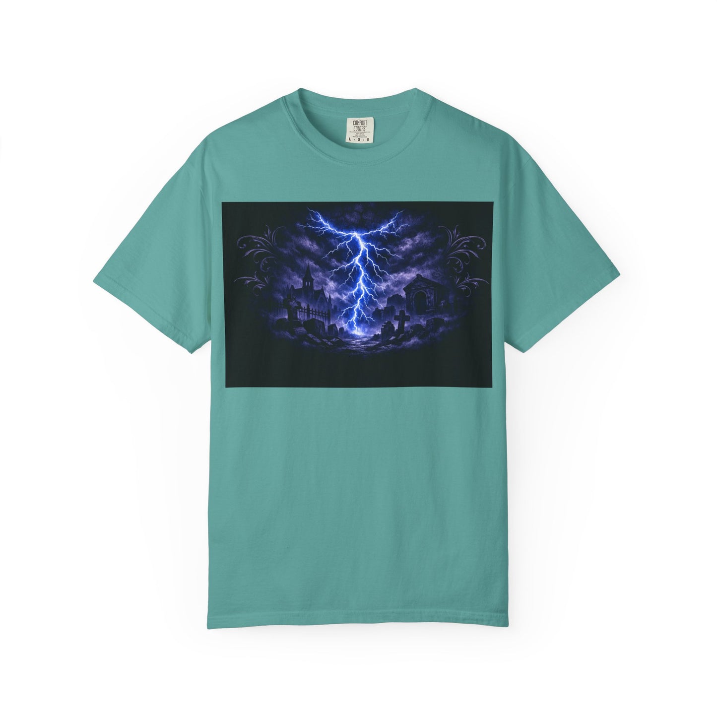 Lightning Storm Graphic T-Shirt — Gothic Nightscape Tee