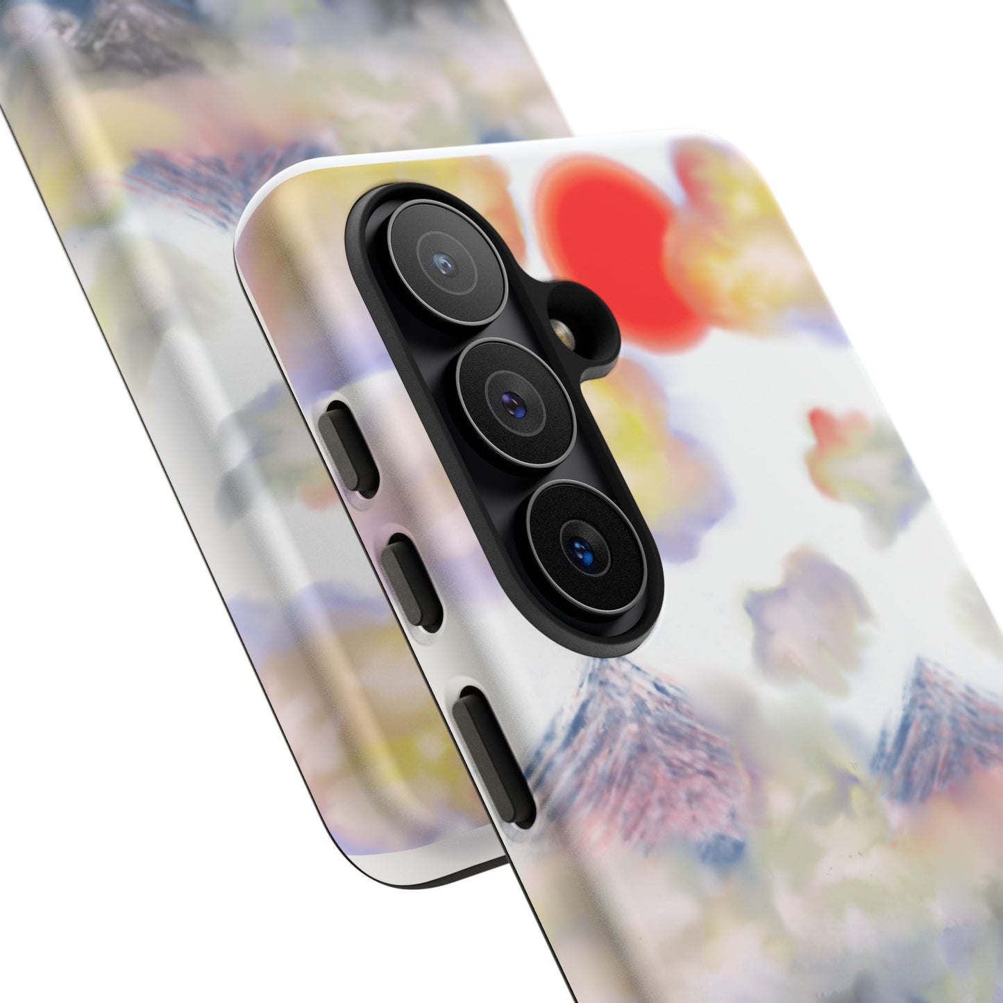 Phone Case — Misty Mountain Sunrise with Red Sun Reflection