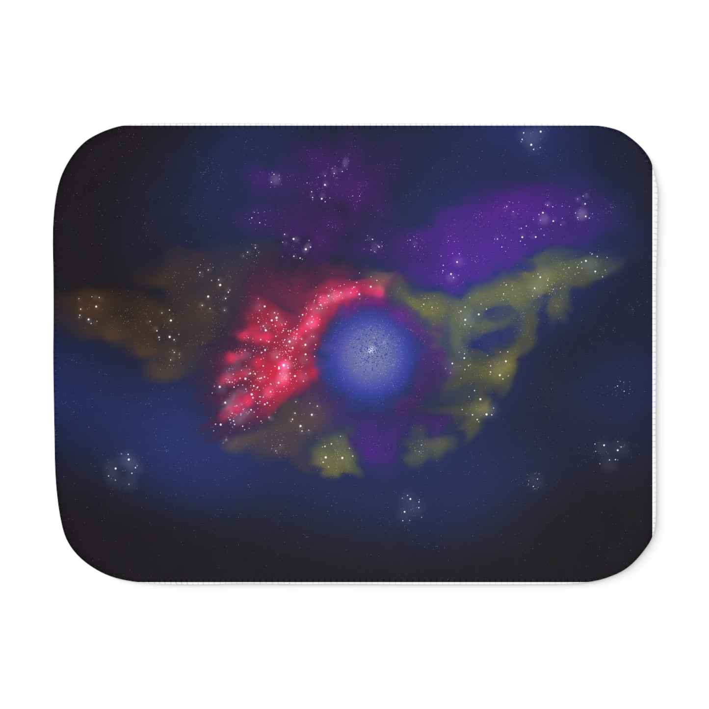 Galaxy Nebula Sherpa Blanket — Cozy Space Print Throw for Stargazers