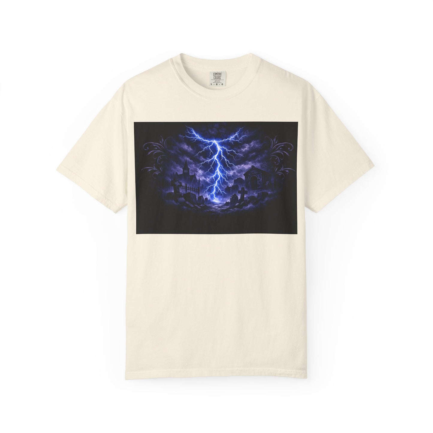 Lightning Storm Graphic T-Shirt — Gothic Nightscape Tee