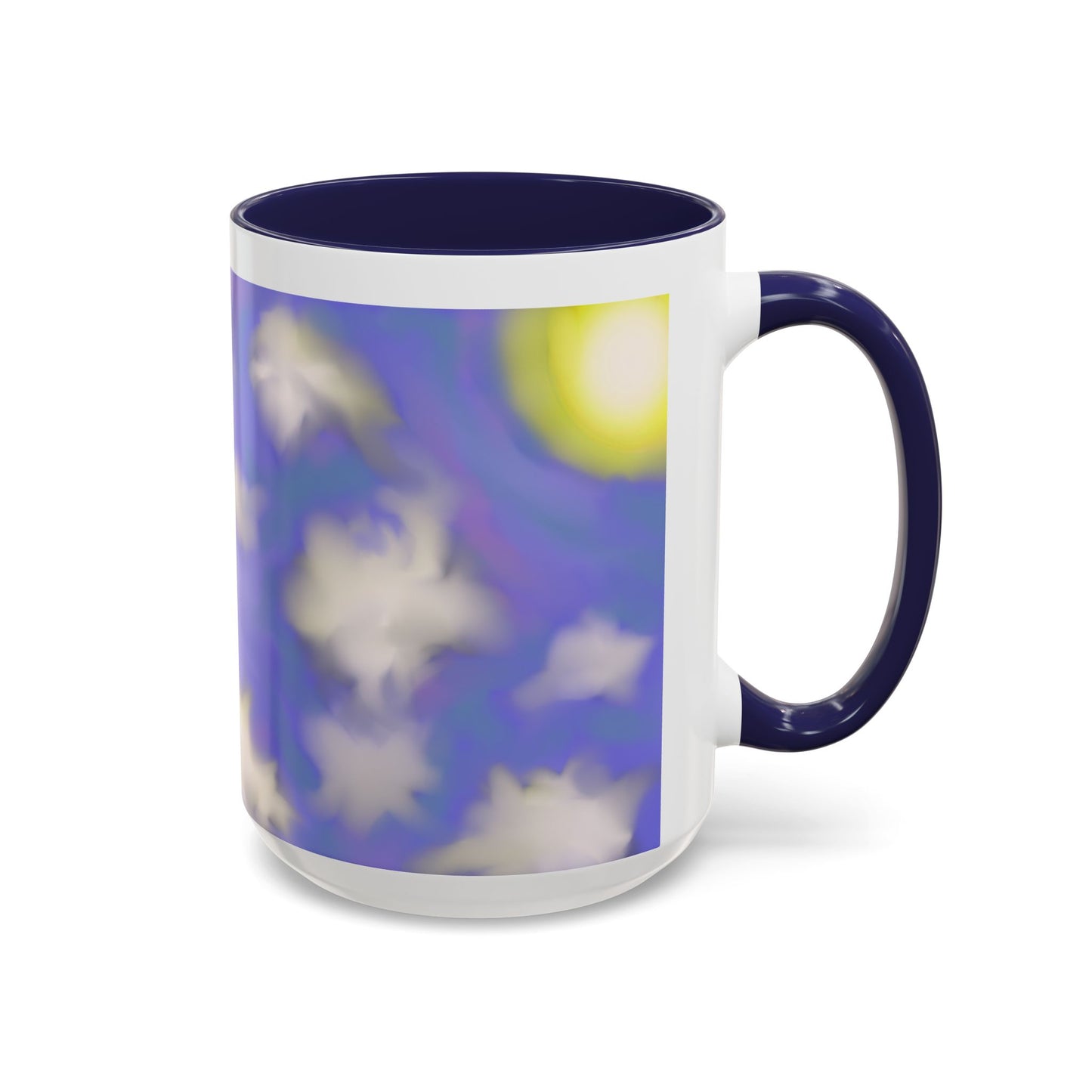Cloudscape Accent Coffee Mug — Dreamy Purple Sky Design (11/15oz)