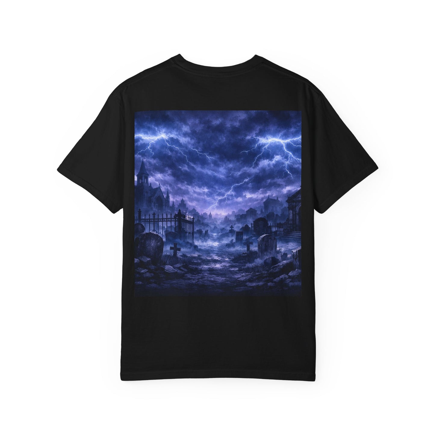 Lightning Storm Graphic T-Shirt — Gothic Nightscape Tee