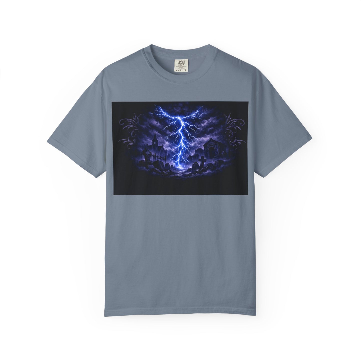 Lightning Storm Graphic T-Shirt — Gothic Nightscape Tee