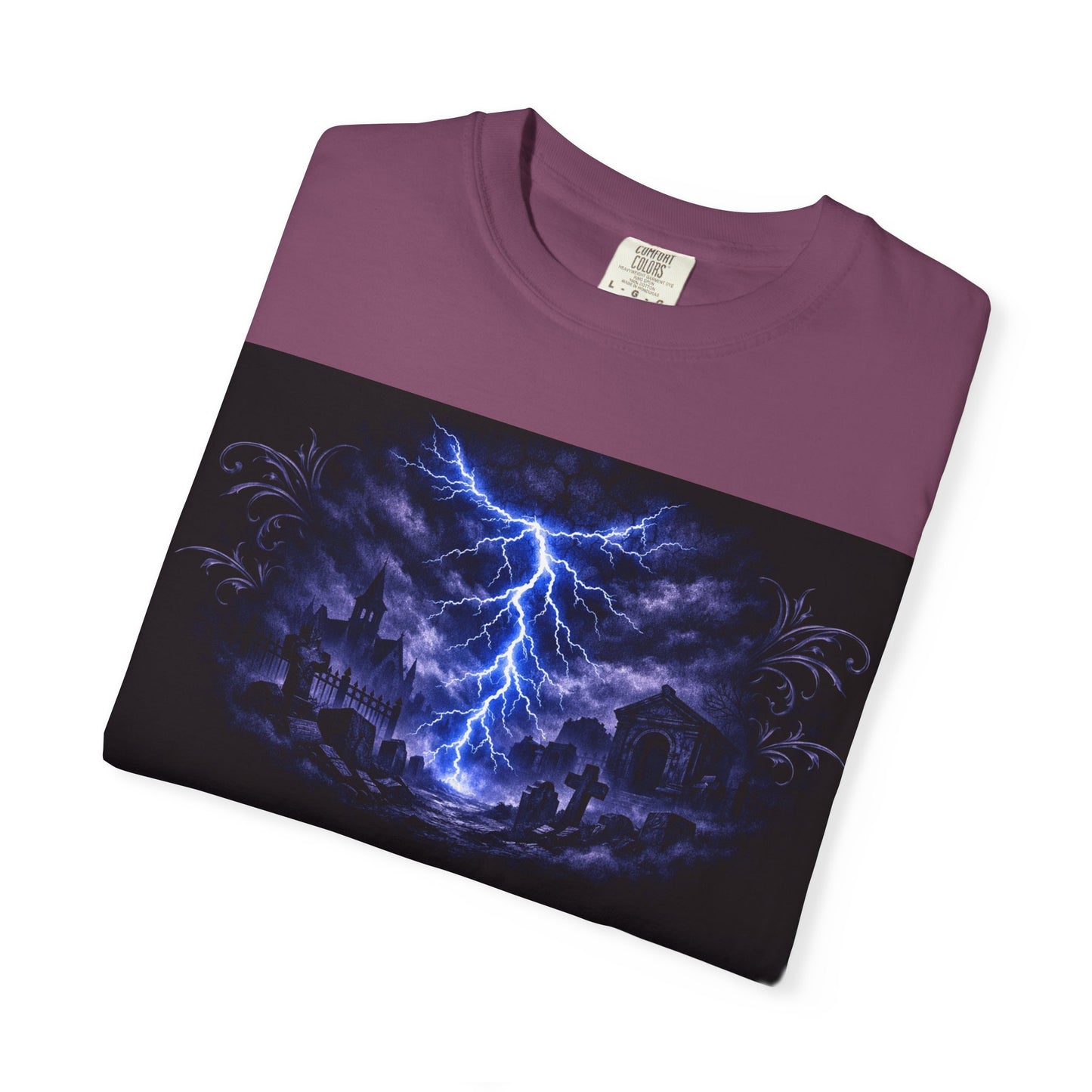 Lightning Storm Graphic T-Shirt — Gothic Nightscape Tee
