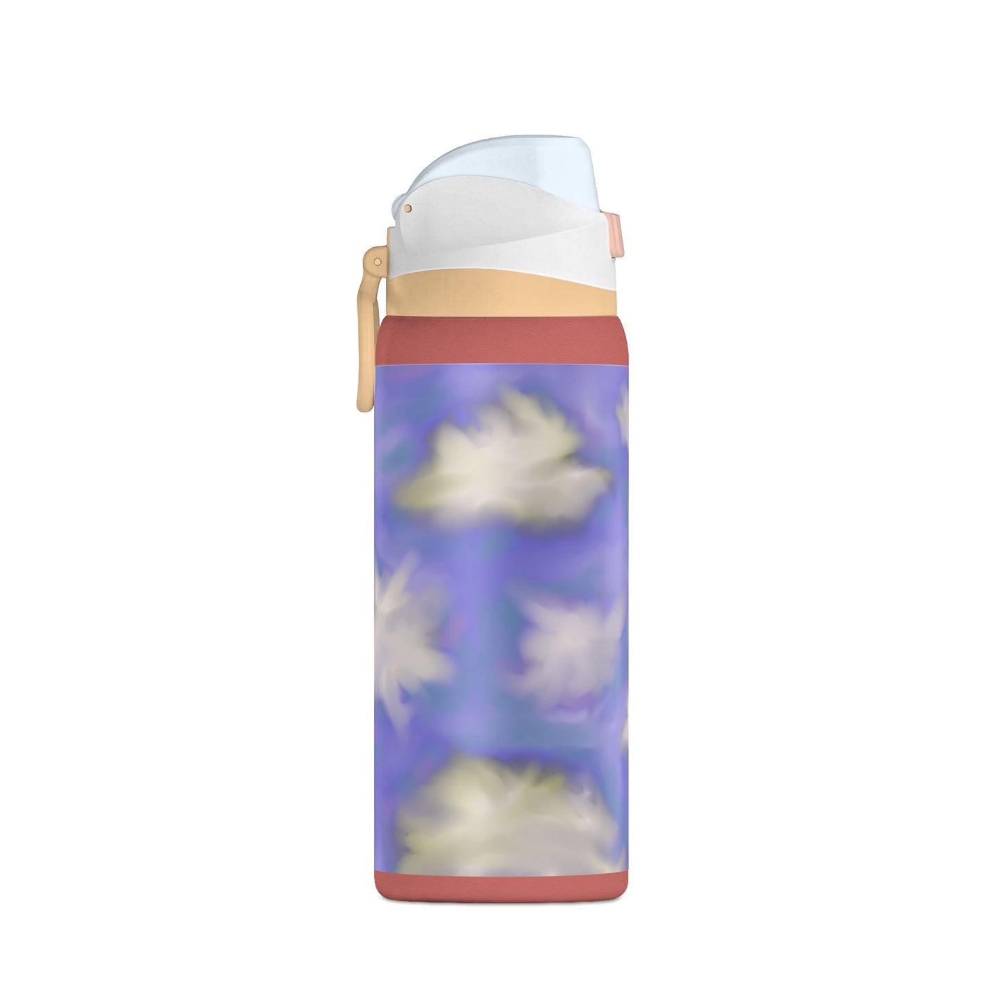 32oz Insulated Water Bottle — Dreamy Lavender Cloud Design
