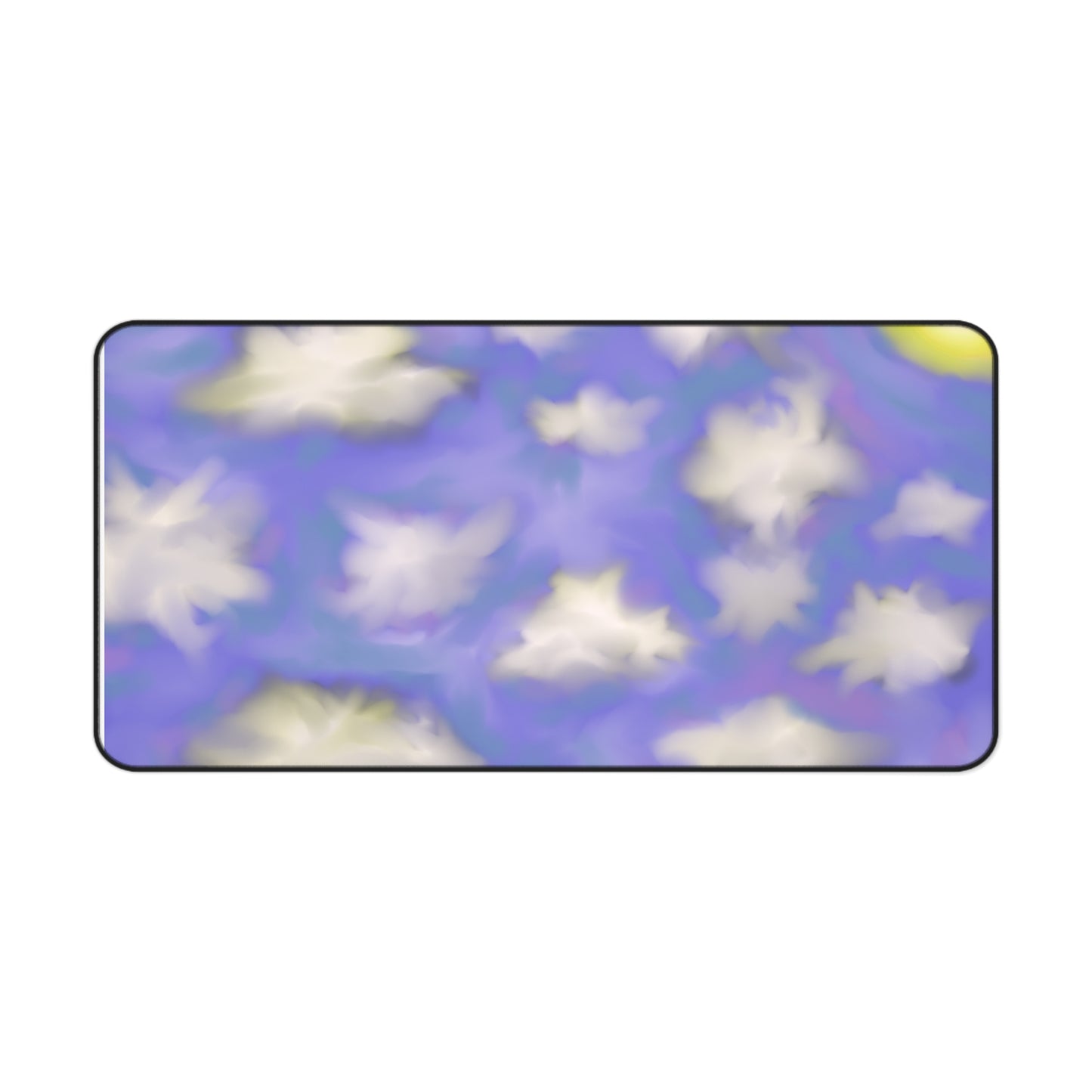 Dreamy Cloud Sky Desk Mat — Pastel Purple Moon Mouse Pad