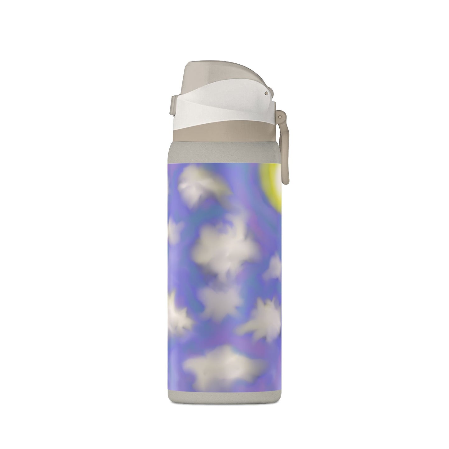 32oz Insulated Water Bottle — Dreamy Lavender Cloud Design
