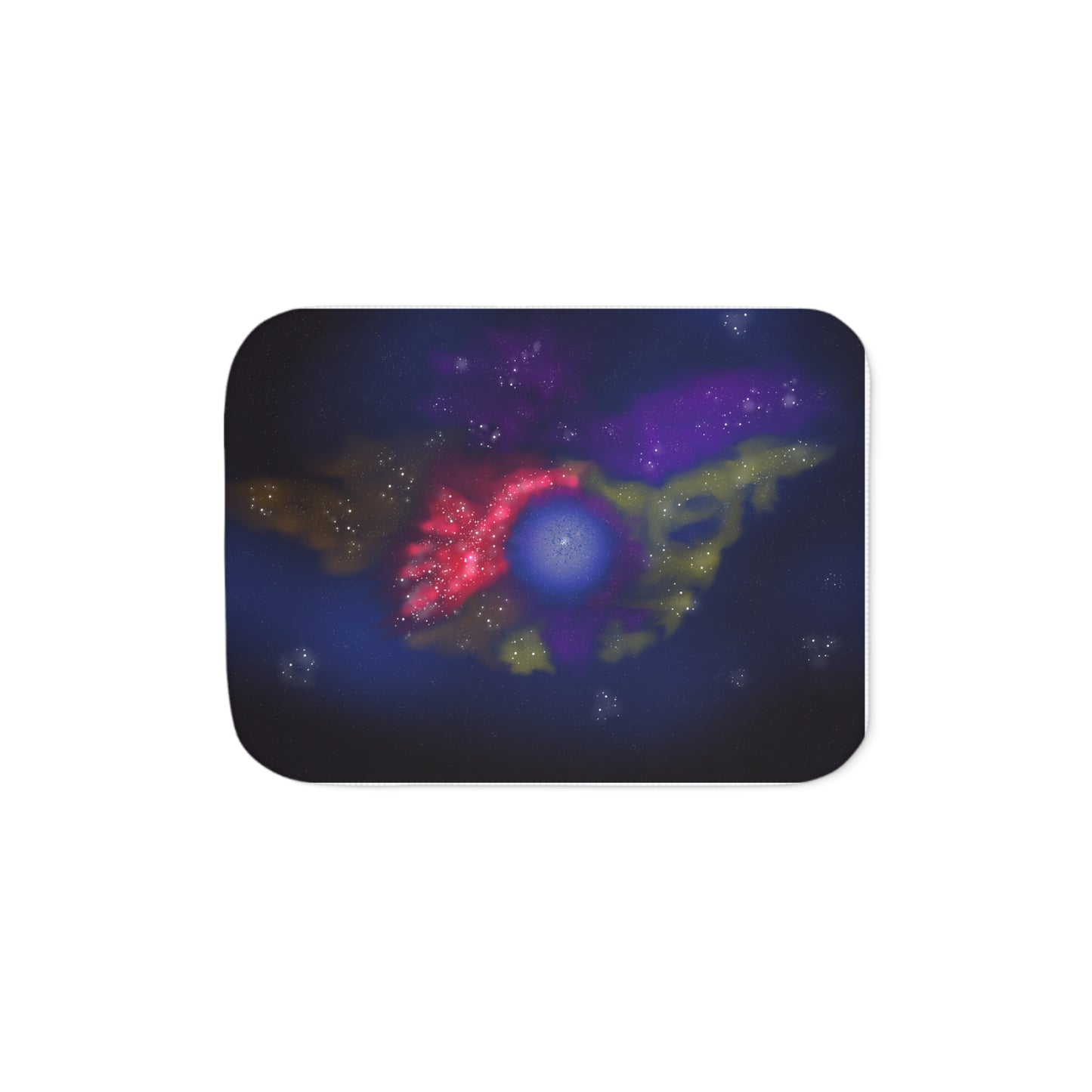 Galaxy Nebula Sherpa Blanket — Cozy Space Print Throw for Stargazers