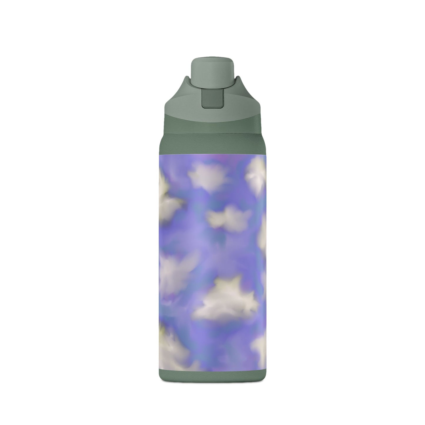 32oz Insulated Water Bottle — Dreamy Lavender Cloud Design