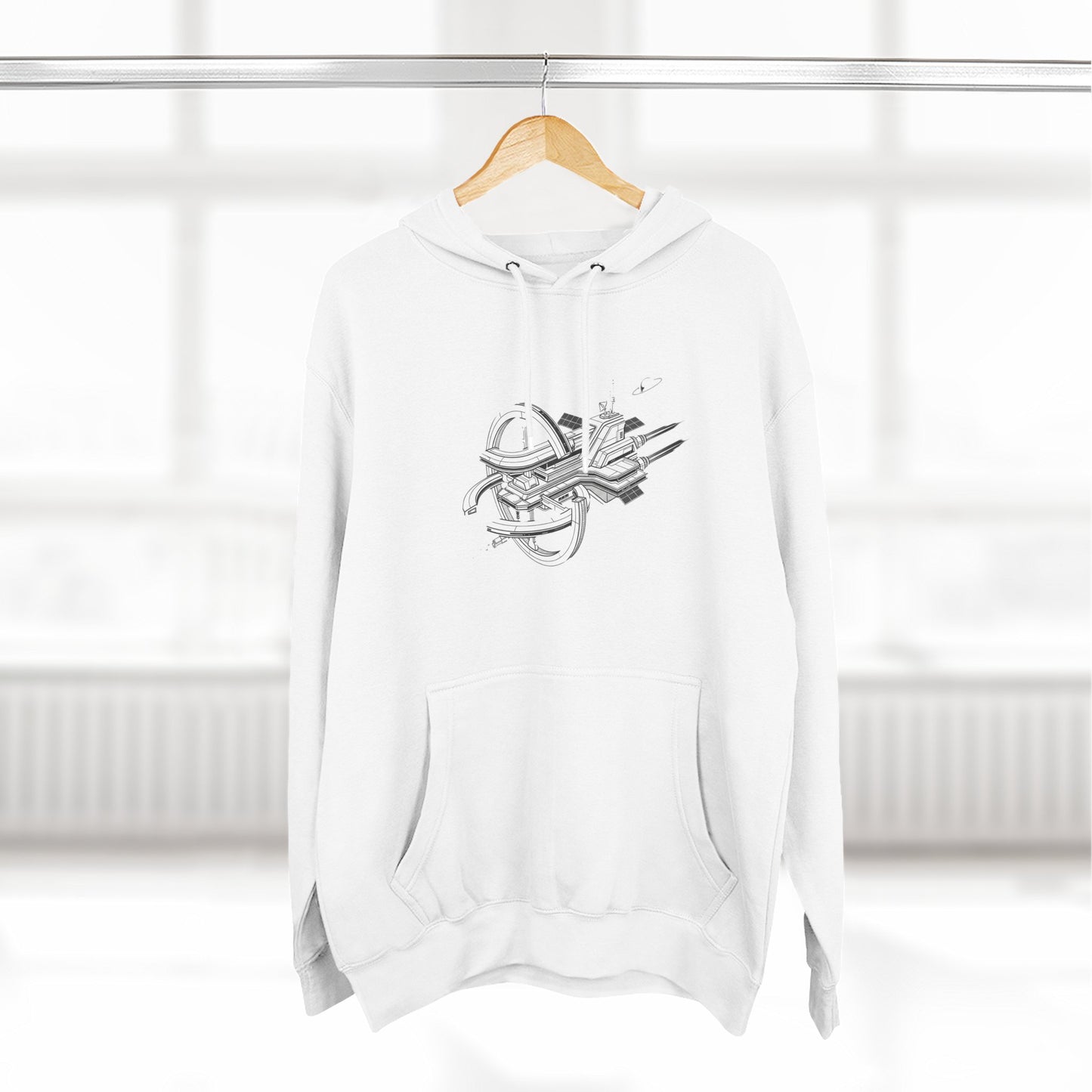 Hoodie — Space Station Sketch Pullover