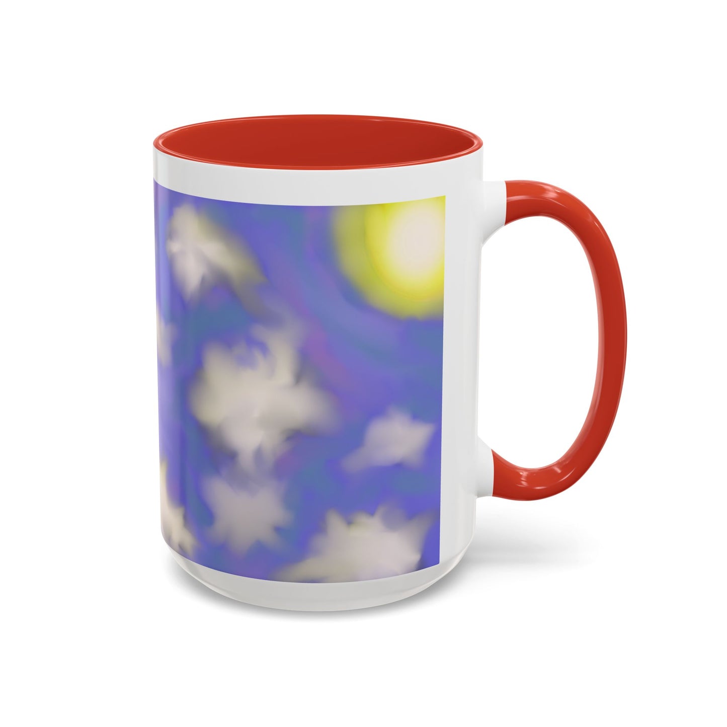 Cloudscape Accent Coffee Mug — Dreamy Purple Sky Design (11/15oz)