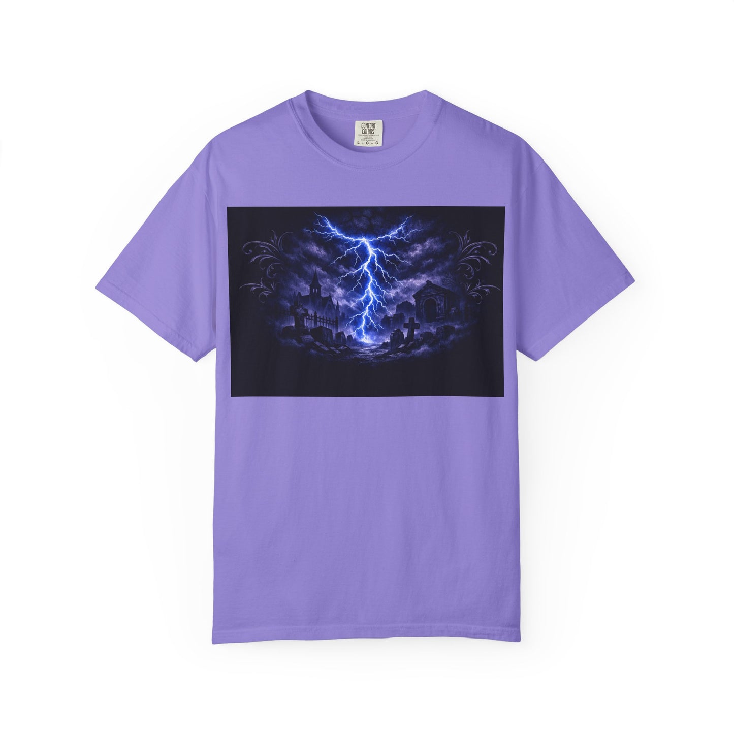 Lightning Storm Graphic T-Shirt — Gothic Nightscape Tee