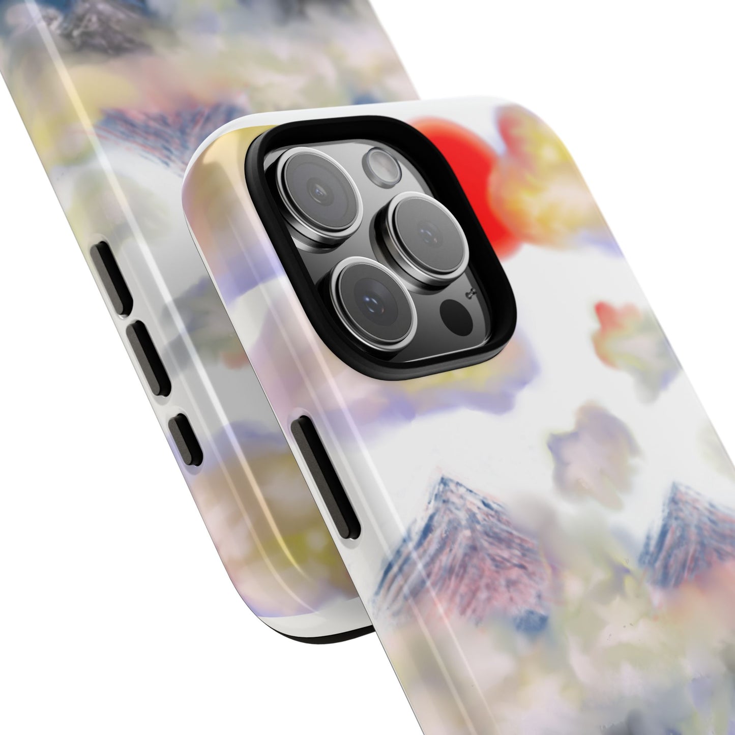 Phone Case — Misty Mountain Sunrise with Red Sun Reflection