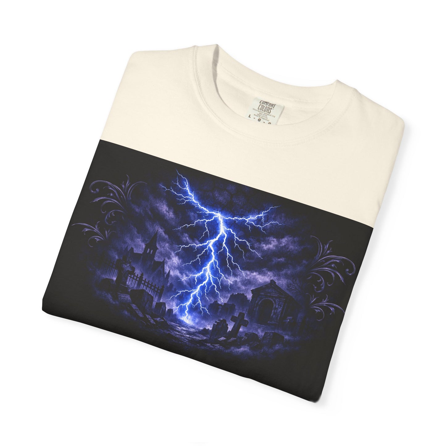 Lightning Storm Graphic T-Shirt — Gothic Nightscape Tee